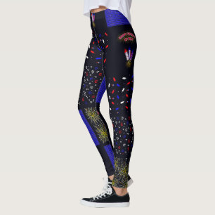 Vierter Juli-Patchwork-Muster - 4. Juli Leggings