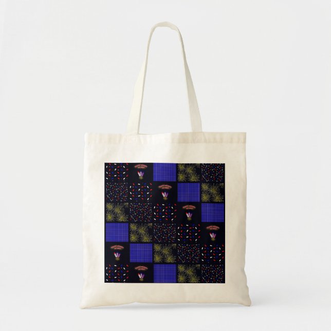 Vierter Juli-Patchwork-Muster - 4. Juli Tragetasche (Vorne)