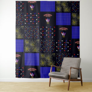 Vierter Juli-Patchwork-Muster - 4. Juli Wandteppich
