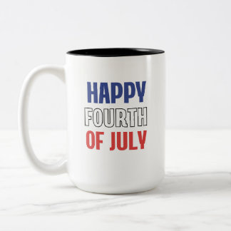 Vierter Juli Patriotischer Becher Zweifarbige Tasse
