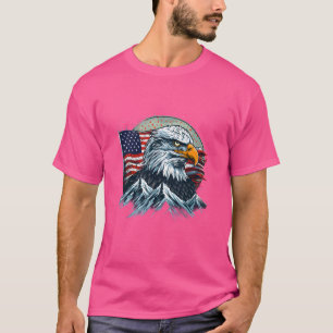 Vierter Juli USA Patriotisches Amerika Weißkopfsee T-Shirt