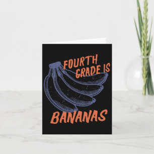 Vierter Klasse Lehrer Bananas Lehrer Kinder zurück Karte