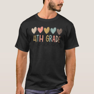 Vierter Klasse Lehrer Herzteam Liebe 4. Klasse Te T-Shirt