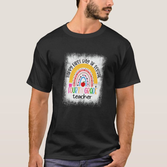 Vierter Klasse Lehrer Lebensdauerruinbogen Zurück T-Shirt (Vorderseite)
