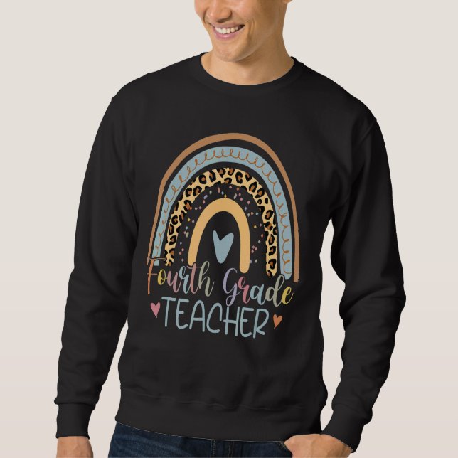 Vierter Klasse Lehrer Team 4. Klasse Squad Rainbow Sweatshirt (Vorderseite)