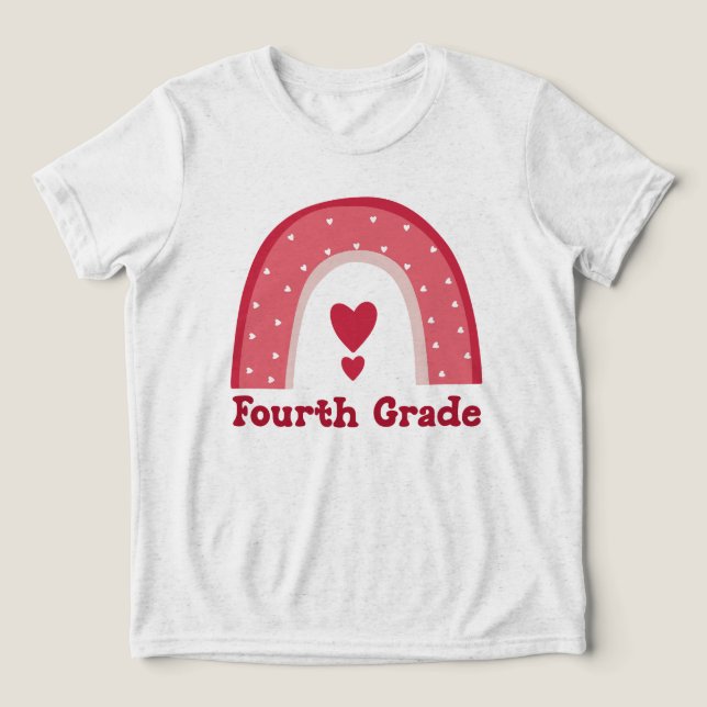 Vierter Lehrer | Rainbow Tri-Blend Shirt (Design Vorderseite)