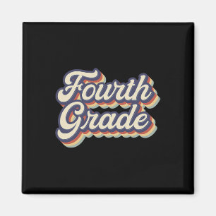 Vierter Lehrer Retro Vintag 4. Klasse Lehrer Magnet