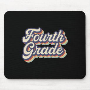 Vierter Lehrer Retro Vintag 4. Klasse Lehrer Mousepad