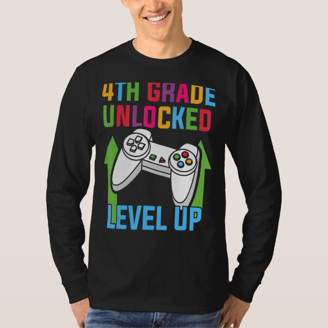 Vierter Level-Up-Gamer Niedlich 4. Grad T-Shirt (Vorderseite)
