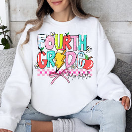 Vierter Niedlicher Schullehrer zurück zur Schule Sweatshirt