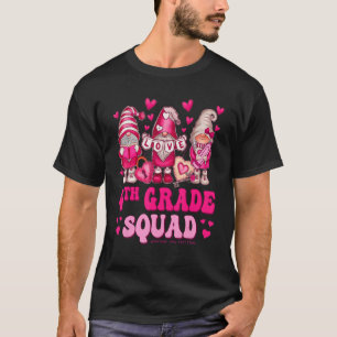 Vierter Platz des Lehrers Squad Valentinstag Gnome T-Shirt