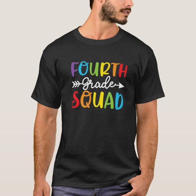 Vierter Platz Vierter Lehrer zurück T-Shirt (Vorderseite)