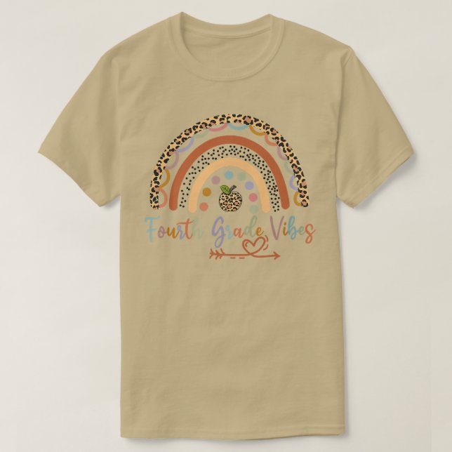 Vierter Rainbow-Lehrer in Vibes  T-Shirt (Design vorne)