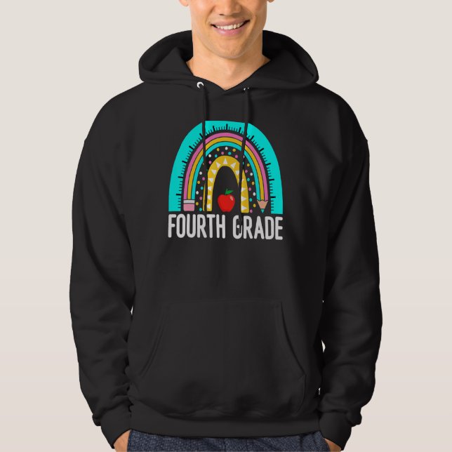 Vierter Rainbow-Lehrer-Team Vierter Platz Hoodie (Vorderseite)