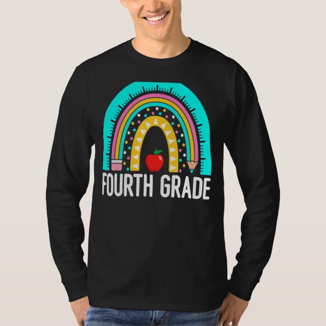 Vierter Rainbow-Lehrer-Team Vierter Platz T-Shirt (Vorderseite)