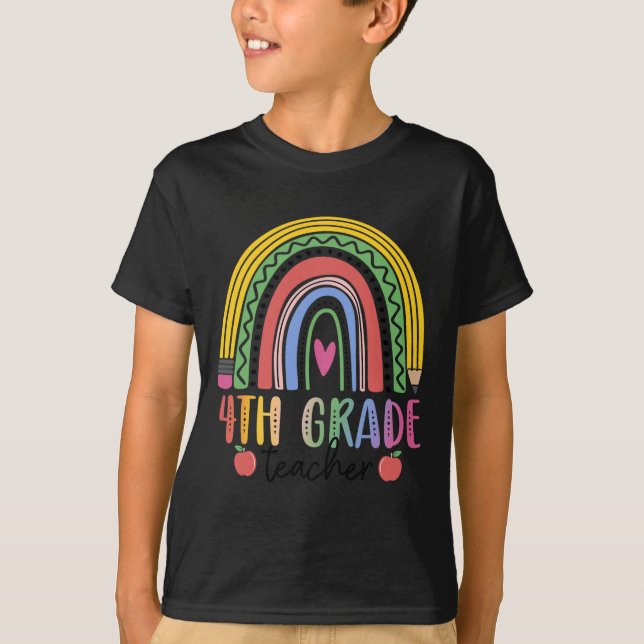 Vierter Rainbow-Lehrer-Team Vierter Platz T-Shirt (Vorderseite)