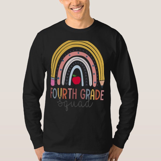 Vierter Schulleiter-Lehrer-Regenbogen T-Shirt (Vorderseite)