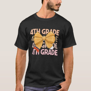Vierter Schulleiter Stift Koquette Bow zurück zum T-Shirt