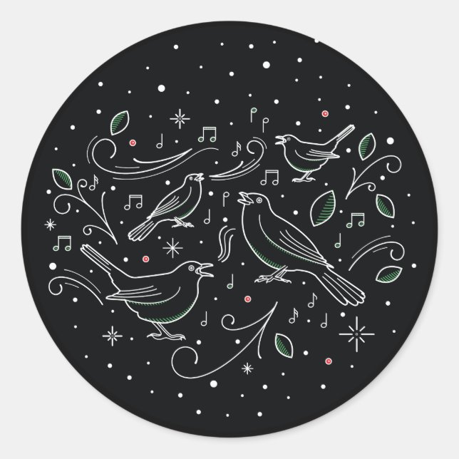 VIERTER TAG DER CHRISTMAS / Weihnachtsaufkleber Runder Aufkleber (Vorderseite)