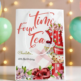 Vierter Tee, Teeblume Geburtstag Mittlere Geschenktüte