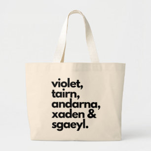 Vierter Wing Tote Bag Jumbo Stoffbeutel