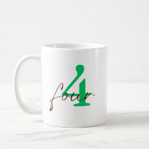 Viertes 4-Jahres-Jubiläum mit Personalisierung Kaffeetasse
