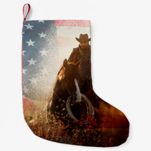 Viertes Cowboyporträt vom Juli Kleiner Weihnachtsstrumpf