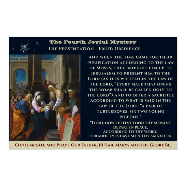 Viertes Joyful Mystery Poster (Vorderseite)