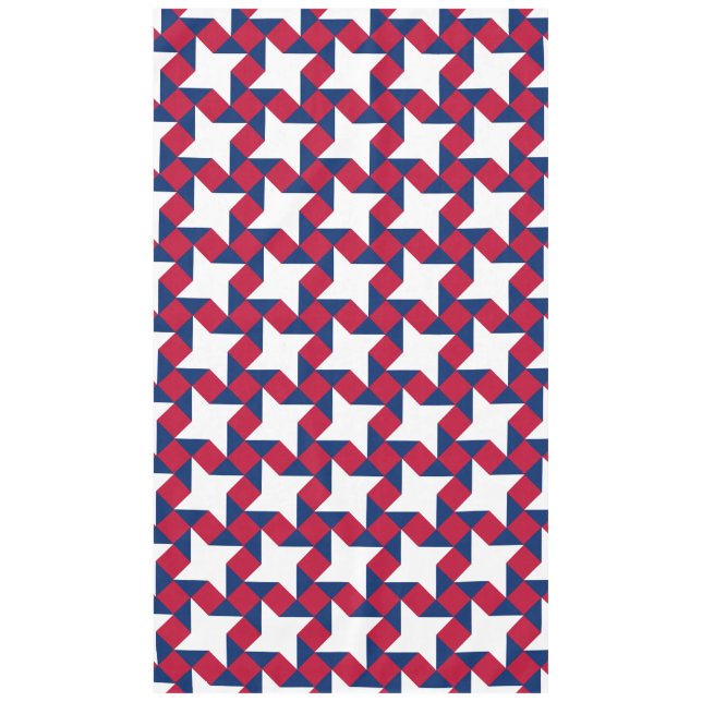 Viertes Muster für rote, weiße und blaue Juli Tischdecke (Vorderseite)