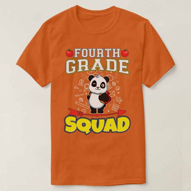 Viertklassige Squad Funny Elementary School T-Shirt (Design vorne)