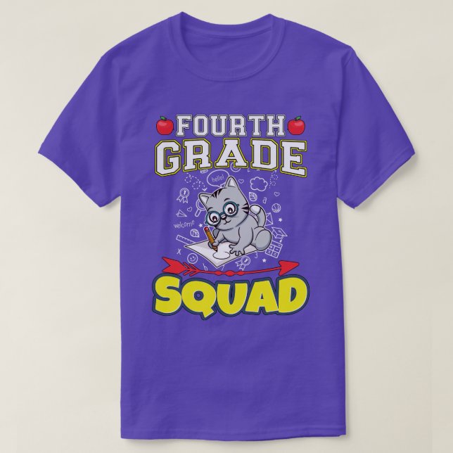 Viertklassige Squad Funny Elementary School T-Shirt (Design vorne)