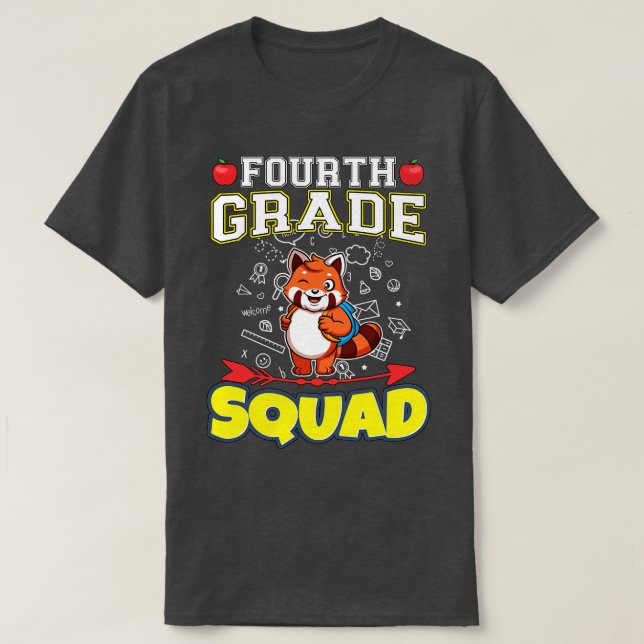 Viertklassige Squad Funny Elementary School T-Shirt (Design vorne)