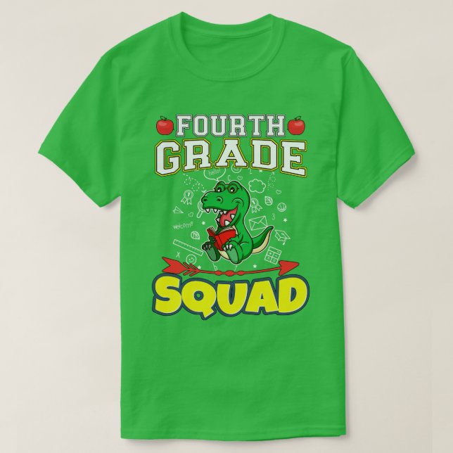 Viertklassige Squad Funny Elementary School T-Shirt (Design vorne)