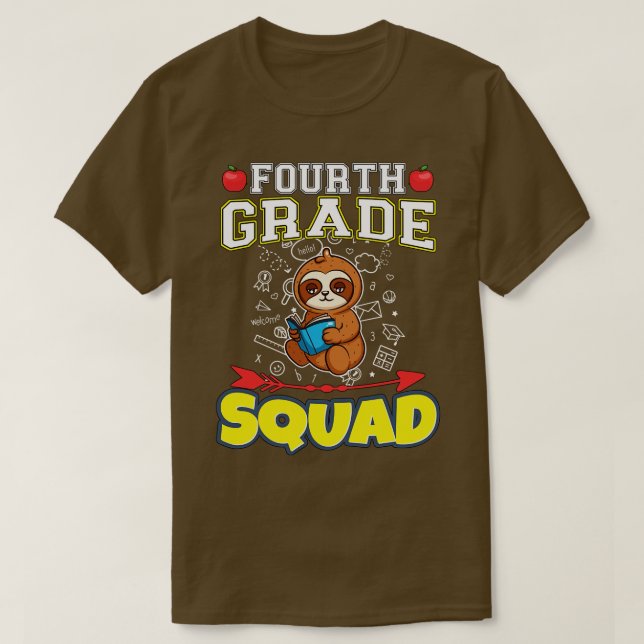 Viertklassige Squad Funny Elementary School T-Shirt (Design vorne)
