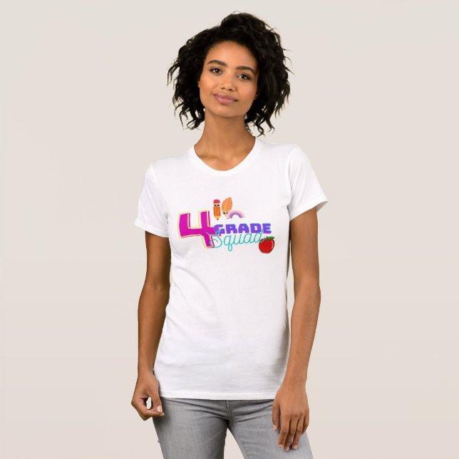 Viertklässler-Squad-Crew T-Shirt (Vorne ganz)