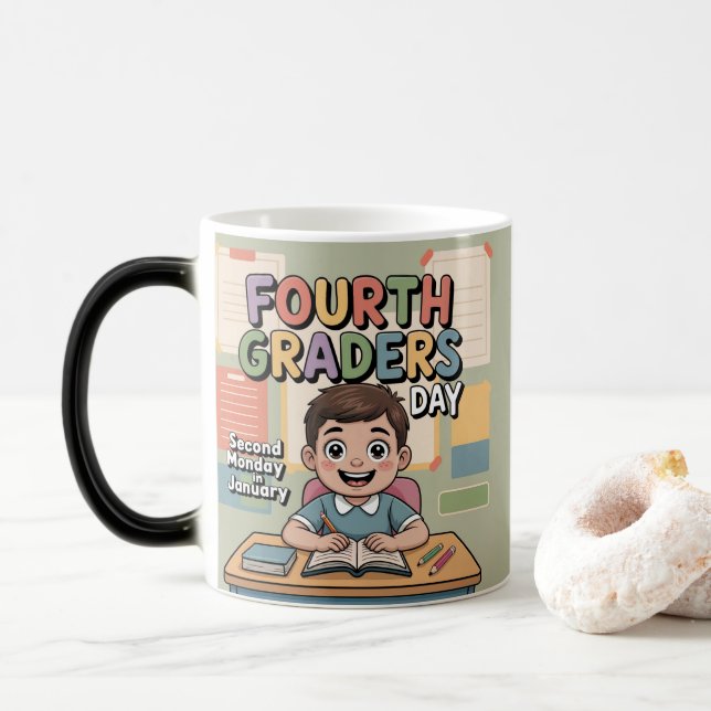 Viertklässlertag Januar Feiertags Tasse (Mit Donut)