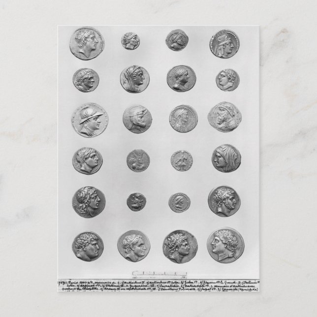 Vierundzwanzig Münzen Postkarte (Vorderseite)