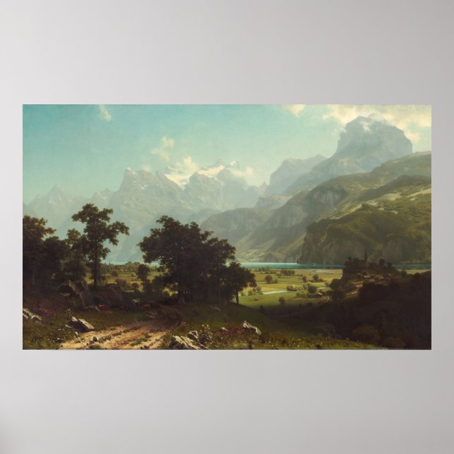 Vierwaldstättersee - Albert Bierstadt Kunstgedicht Poster (Vorne)