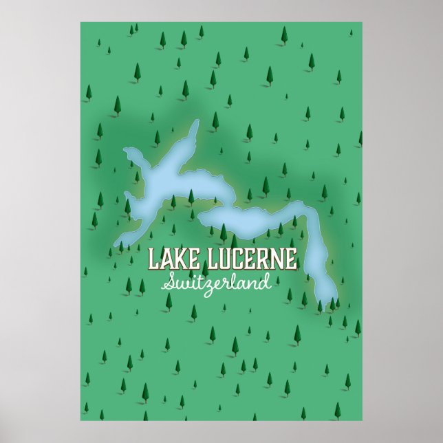 Vierwaldstättersee - Schweiz Reiseplakat Poster (Vorne)