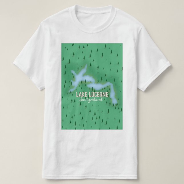 Vierwaldstättersee - Schweiz Reiseplakat T-Shirt (Design vorne)