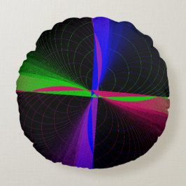 Vierwege-Wellenrundkissen Rundes Kissen