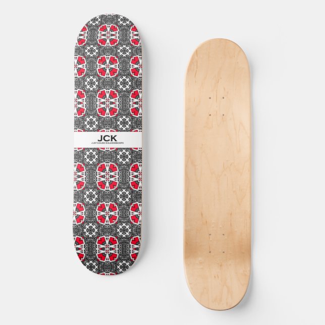 Vierzehn Kaleidoskop Art Skateboard (Vorderseite)