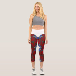 Vierzehn Kaleidoskop-Kunst Capri Leggings