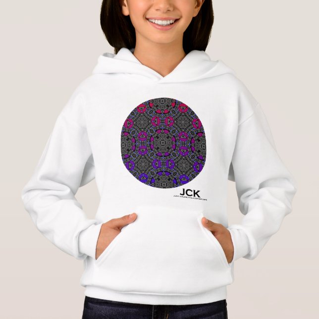 Vierzehn Kaleidoskop-Kunst Hoodie (Vorderseite)