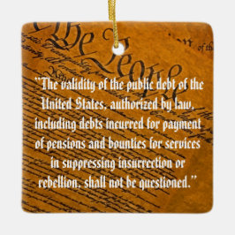 Vierzehnter Änderungsantrag Öffentliche Schulden Keramikornament