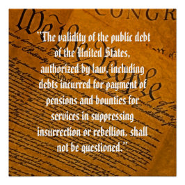 Vierzehnter Änderungsantrag Öffentliche Schulden Poster