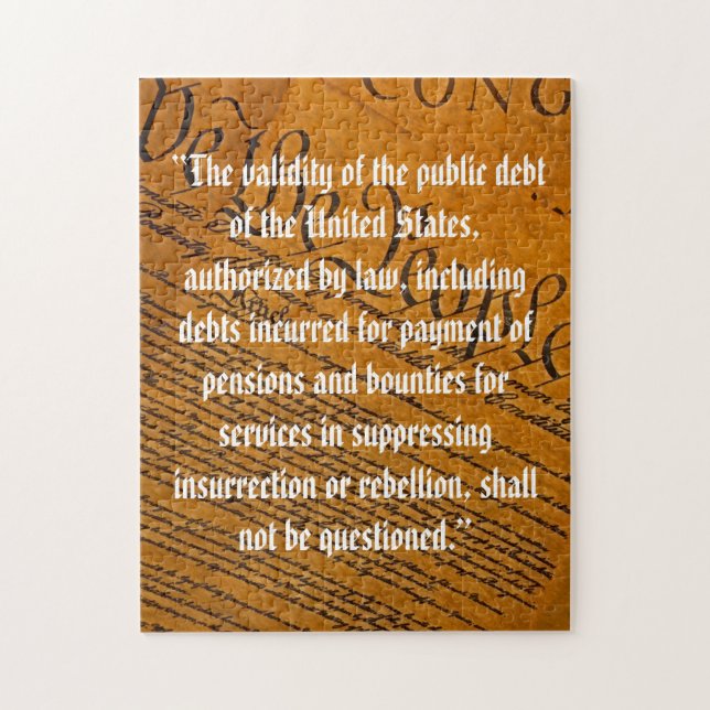 Vierzehnter Änderungsantrag Öffentliche Schulden Puzzle (Vertikal)