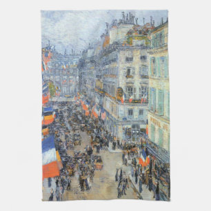 Vierzehnter Juli, Rue Daunou von Childe Hassam Küchentuch