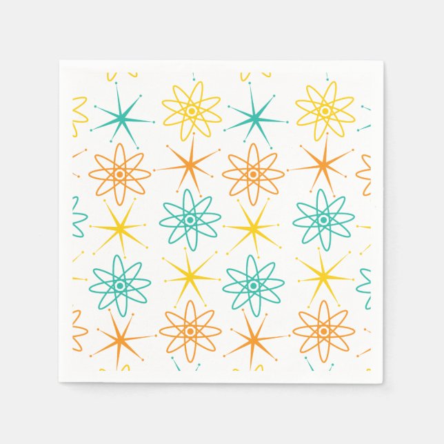 Vierzig - Atome und Sternenservietten Serviette (Vorderseite)