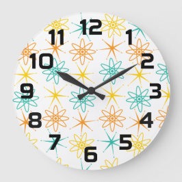 Vierzig - Atome und Sternenzeituhr Große Wanduhr